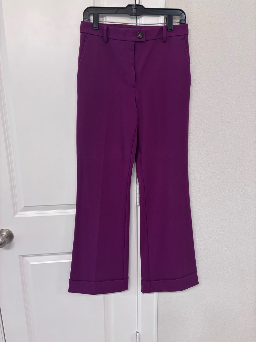 Ann Taylor Purple Wide-Leg Dress Pants